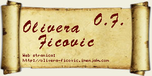 Olivera Fićović vizit kartica